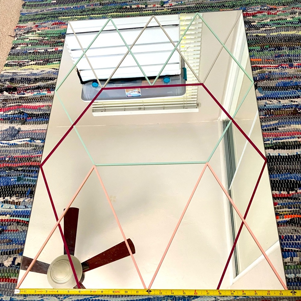 Geometric Pattern Mirror Rectangle - Picture 3 of 4